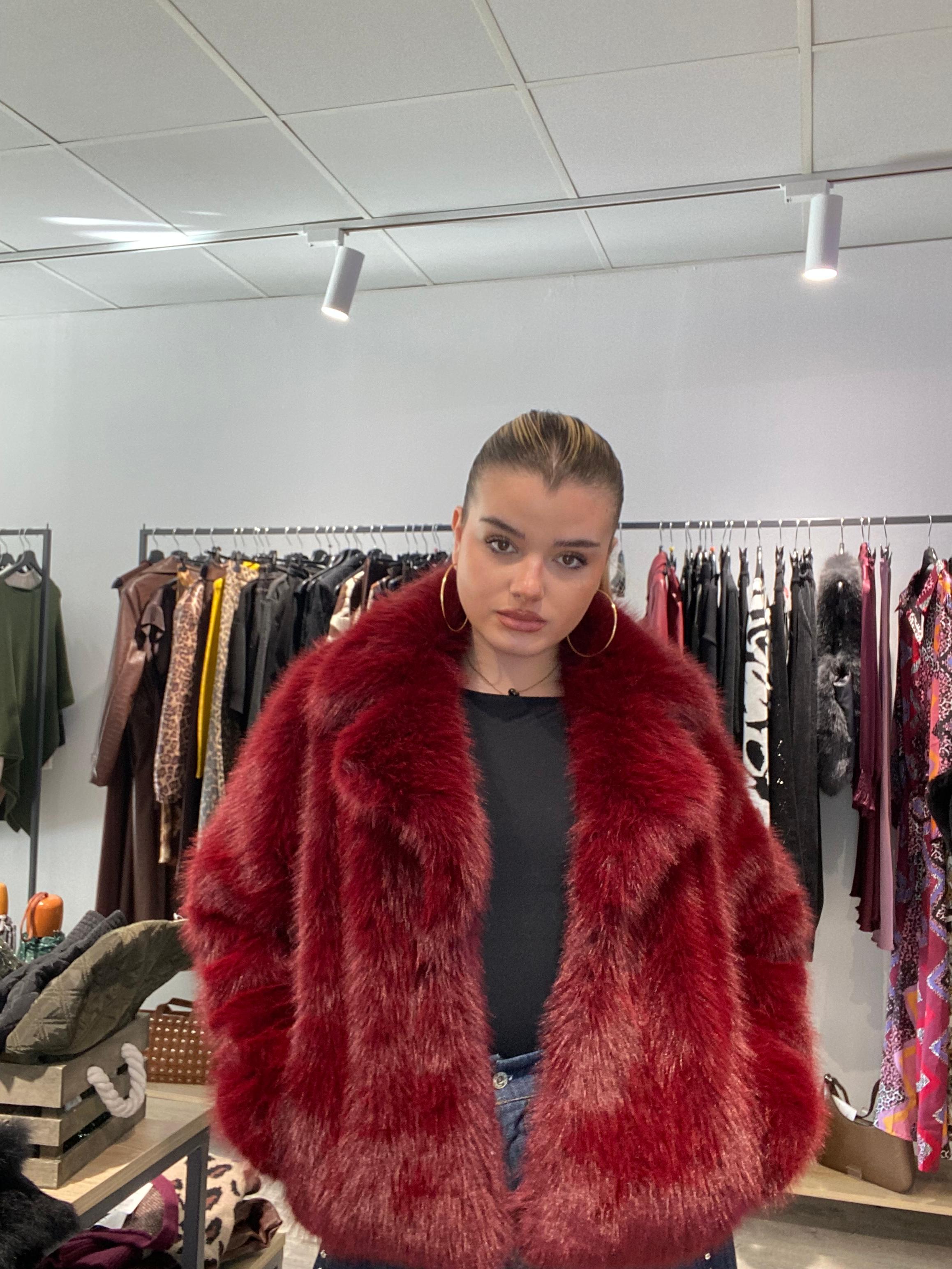 Chaqueta de Pelo Sintético Angela - Estilo Boho Luxe