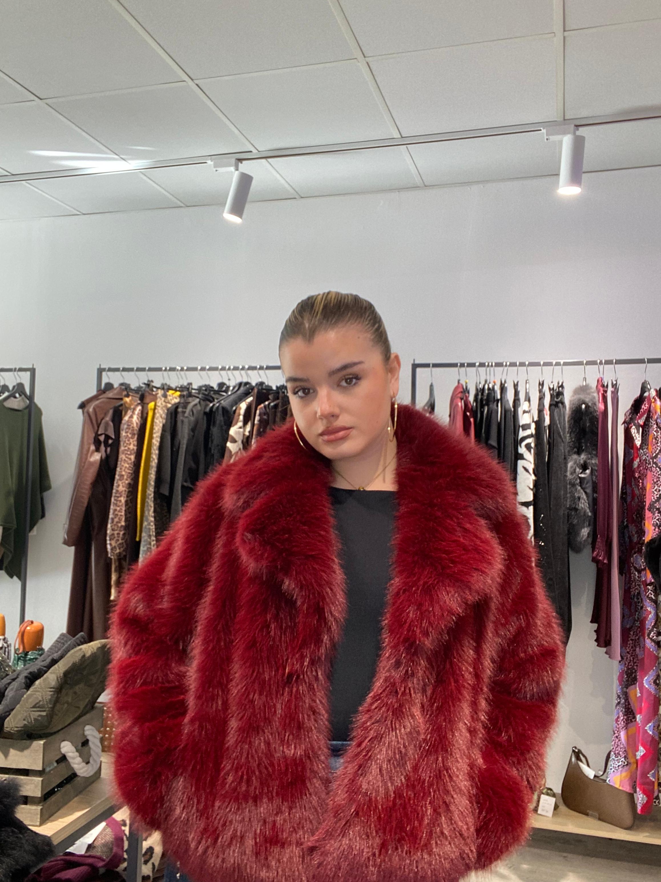 Chaqueta de Pelo Sintético Angela - Estilo Boho Luxe