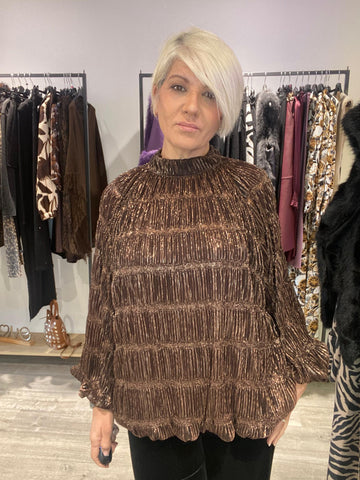 Camisa Lurex con Brillo - Talla Única S-XXL Inclusiva Boho-Luxe