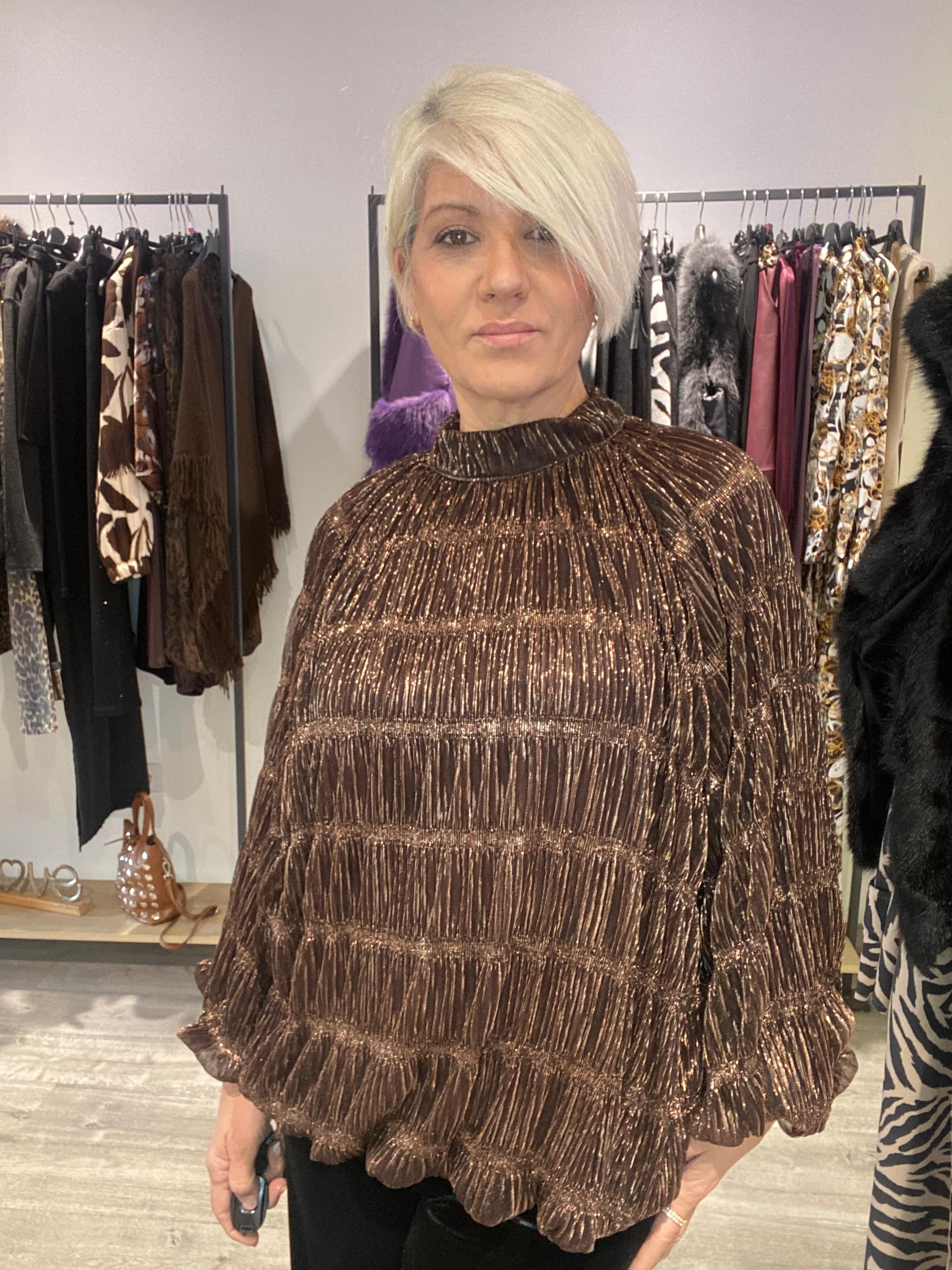 Camisa Lurex con Brillo - Talla Única S-XXL Inclusiva Boho-Luxe