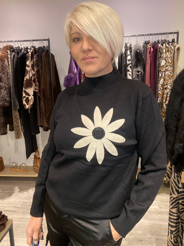 Jersey Flor Detalles Florales - Romanticismo Boho-Luxe Talla Única S-L