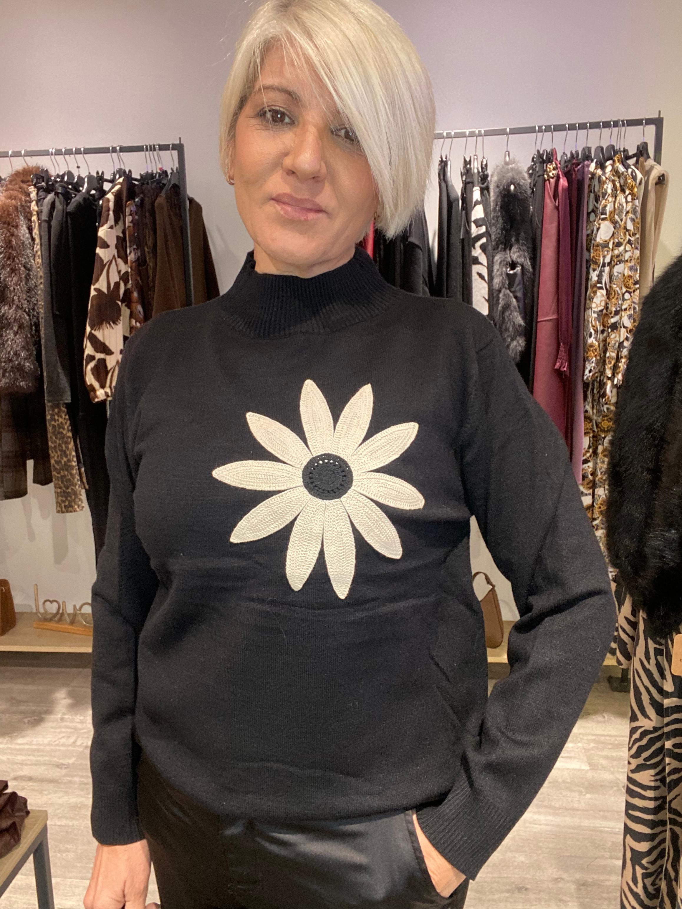 Jersey Flor Detalles Florales - Romanticismo Boho-Luxe Talla Única S-L