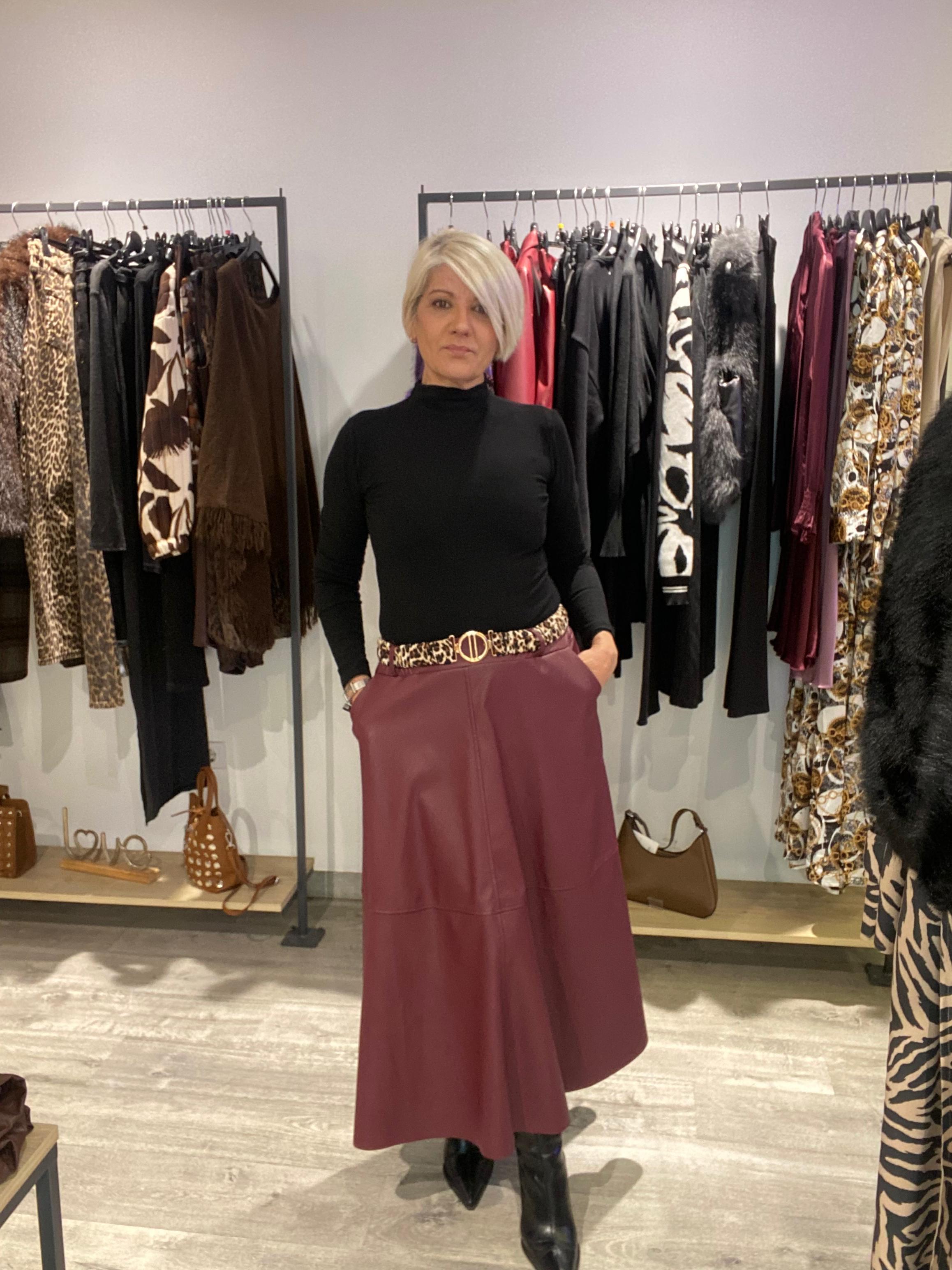 Falda Larga Burgundy