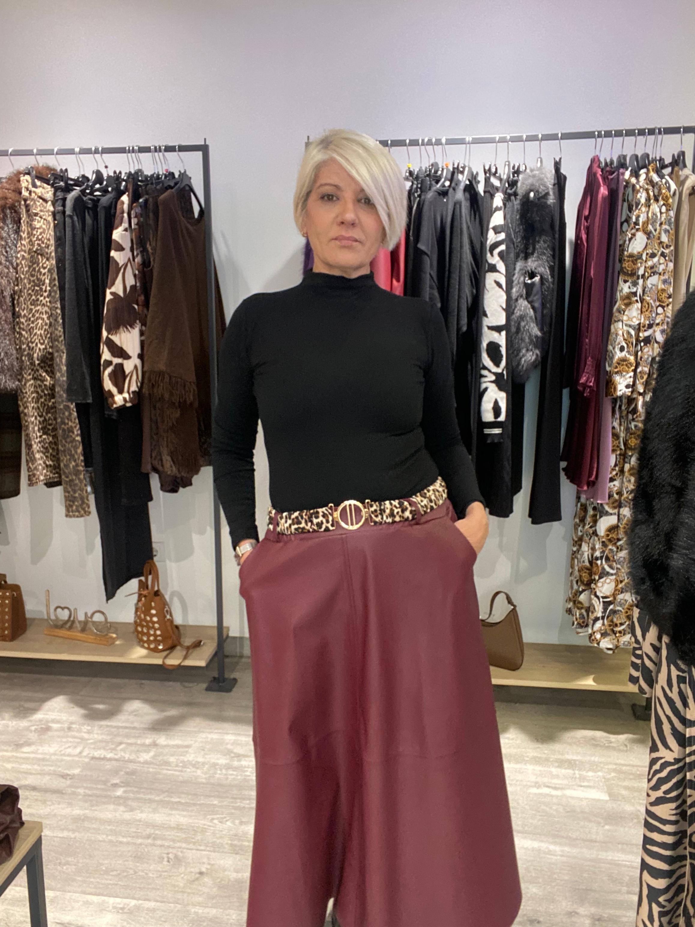 Falda Larga Burgundy