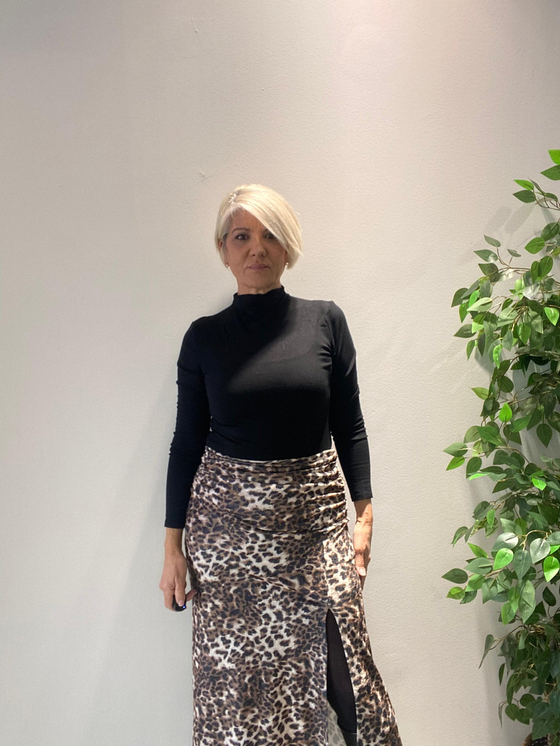 Falda Sábana Animal Print con Abertura - Estilo Boho-Luxe Talla Única