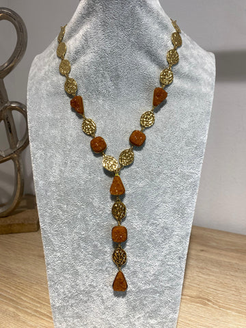 Colgante Acero con Piedras Naturales - Joyería Boho-Luxe