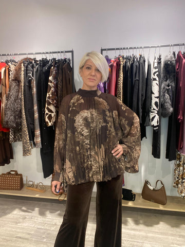 Pantalón Terciopelo Marrón Elegante - Talla Única 36-44