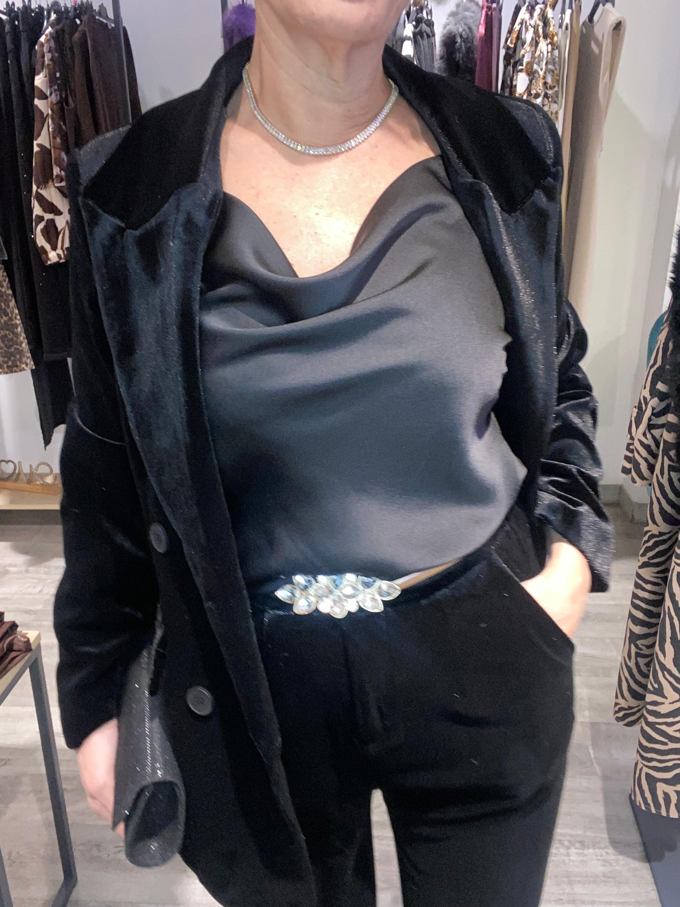 Traje Terciopelo Gina - Conjunto Sastre Elegante Chaqueta y Pantalón