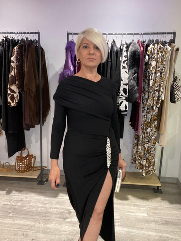 Vestido Mia Negro Elegante - Estilo Boho Sofisticado