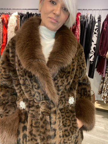 Abrigo Pelo Animal Print - Statement Boho-Luxe Invernal