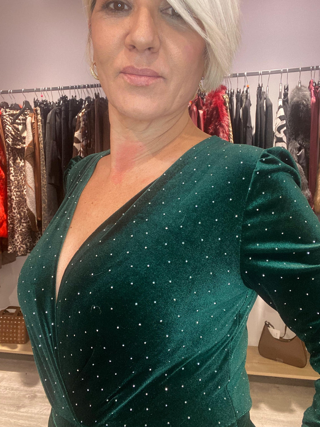 Body Esmeralda Terciopelo Verde Fantasía - Elegancia Boho-Luxe