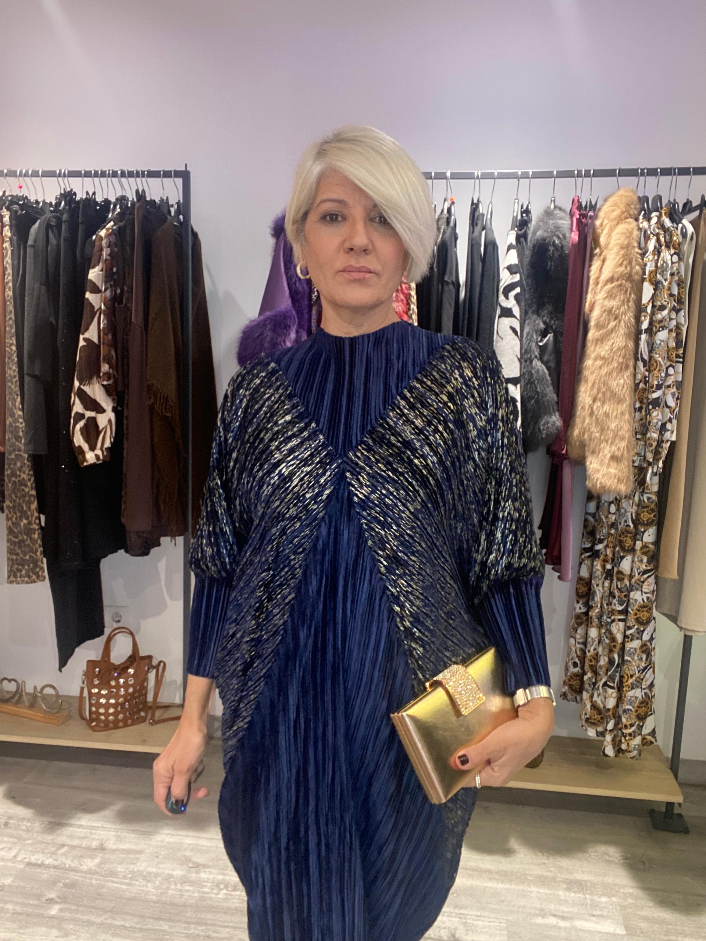 Vestido Barbara Azul Midi - Estilo Boho Elegante