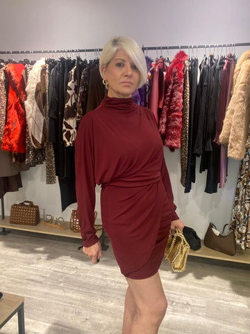 Vestido Valeria Burdeos - Elegancia Bohemia Boho-Luxe Talla Única 36-40