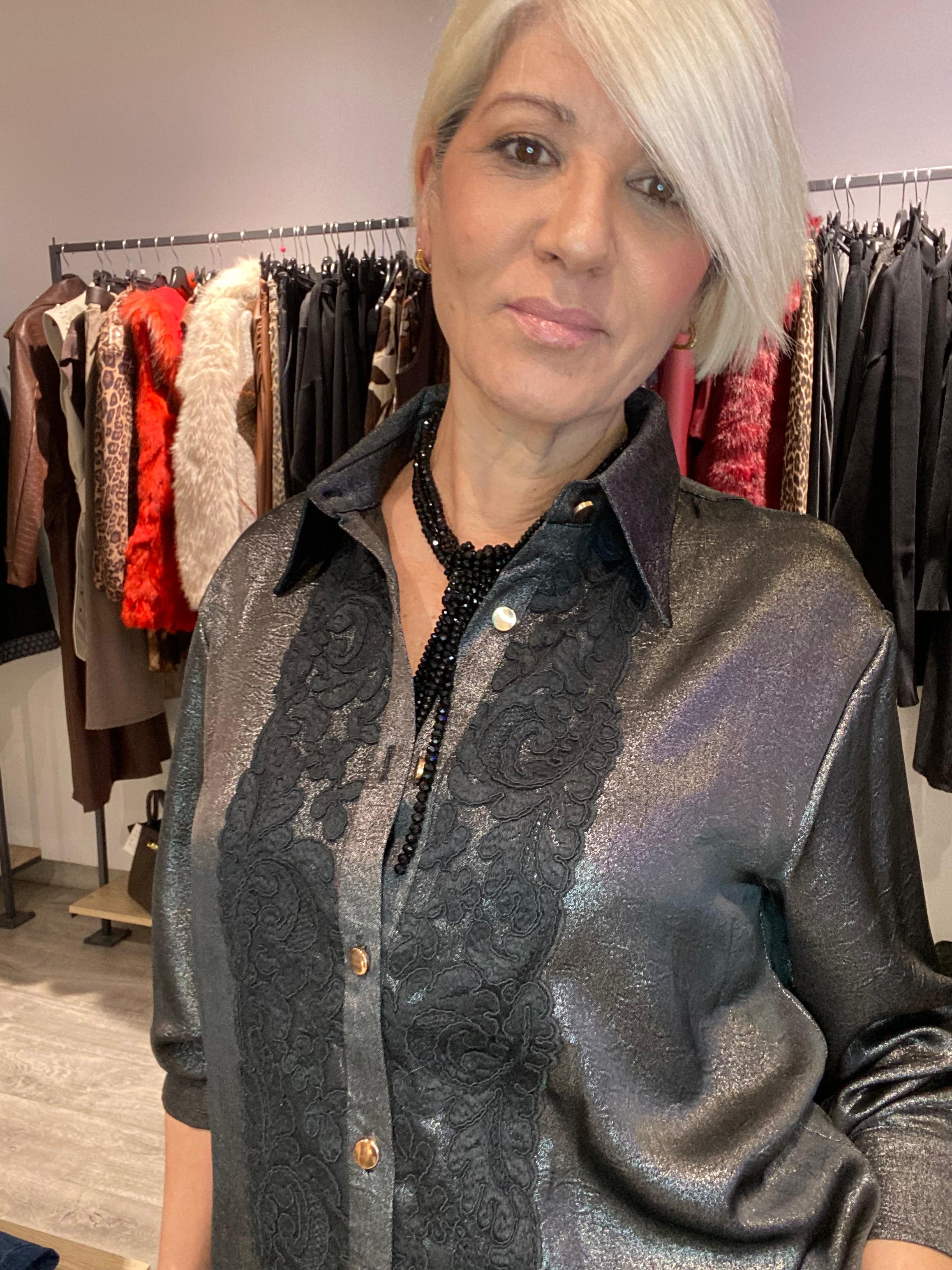 Conjunto Velvet Gris Plomo Encaje - Elegancia Boho-Luxe Tallas S/M M/L