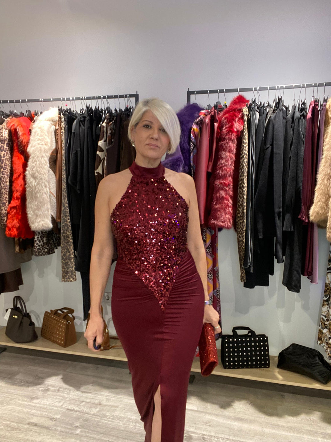 Vestido Clara Burdeos - Elegancia Boho-Luxe Talla Única 36-40