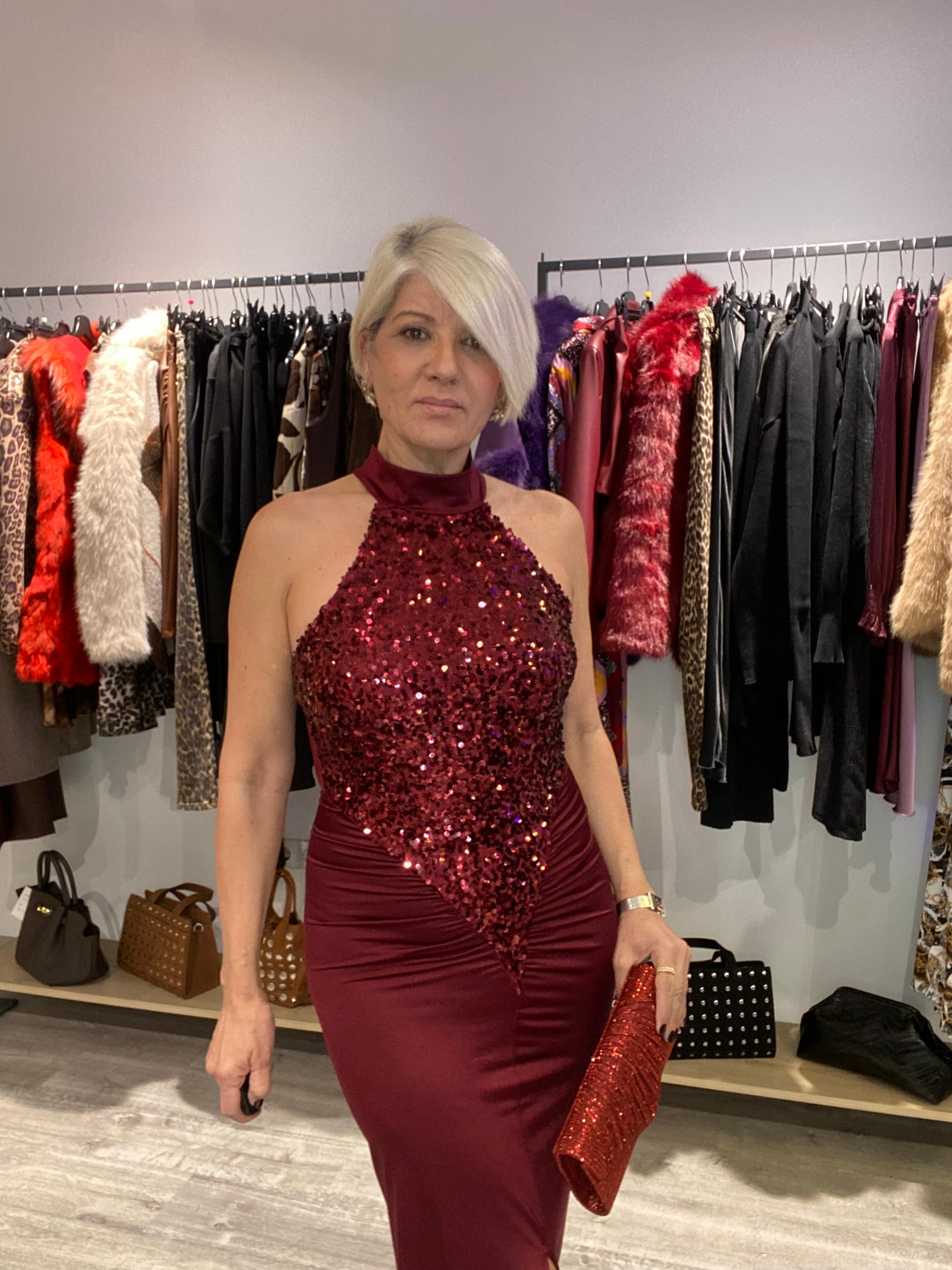 Vestido Clara Burdeos - Elegancia Boho-Luxe Talla Única 36-40