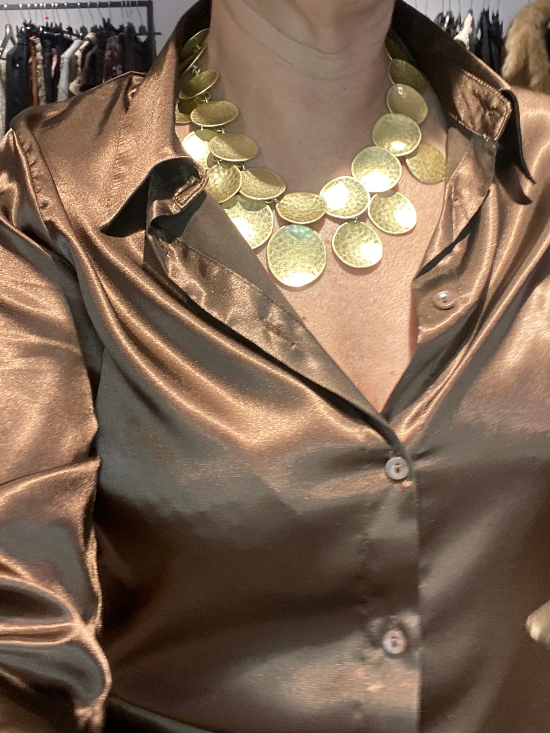 Gargantilla Acero Dorado Mate Esferas - Joyería Minimalista | Boho-Luxe