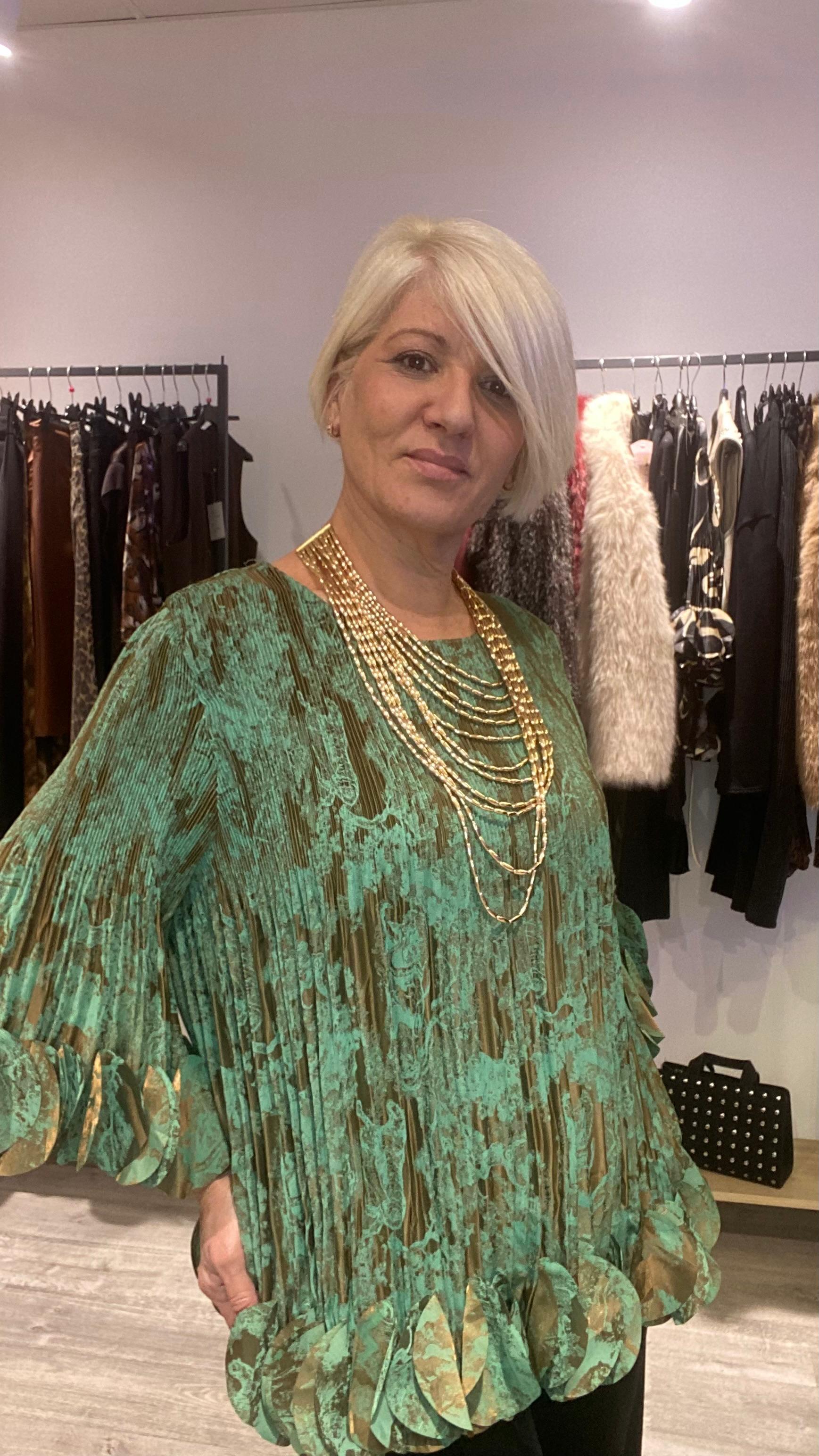 Blusa Agua Marina Boho - Talla Única