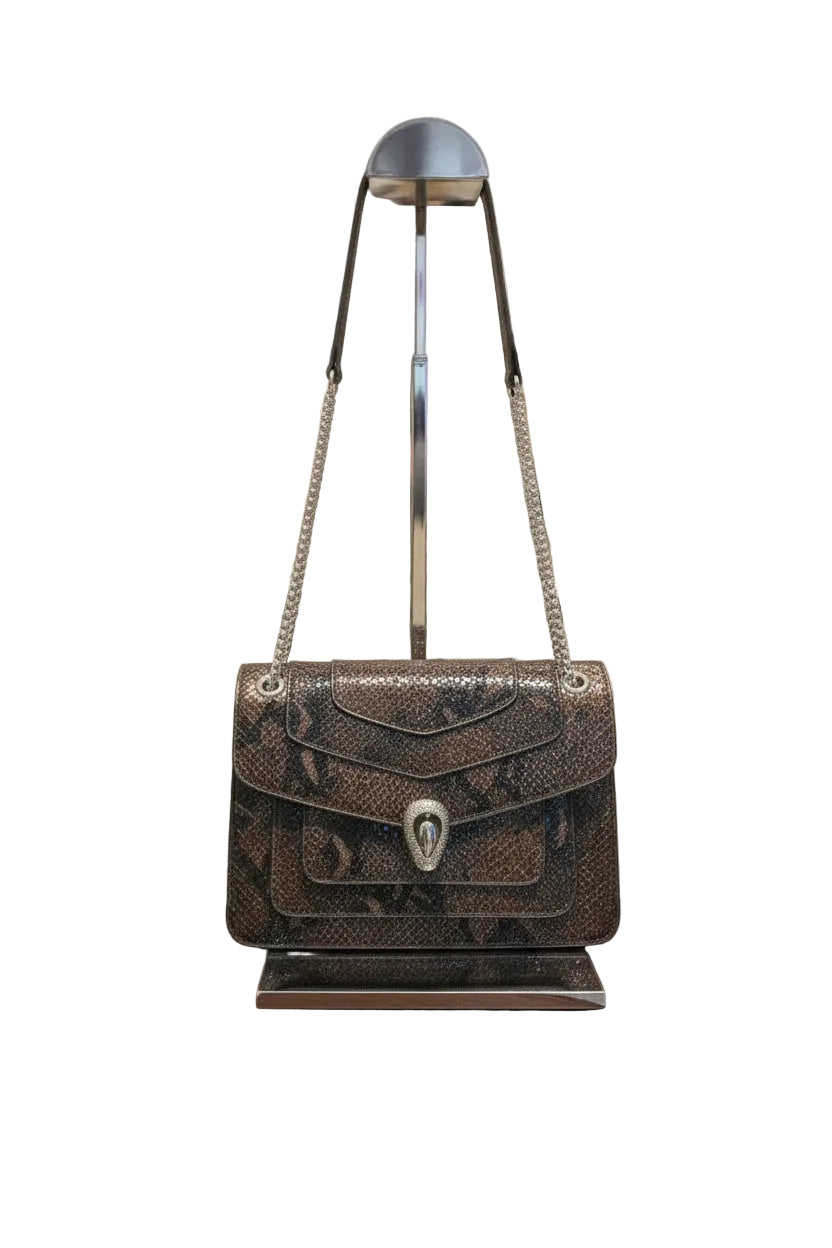 Bolso Print serpiente marrón