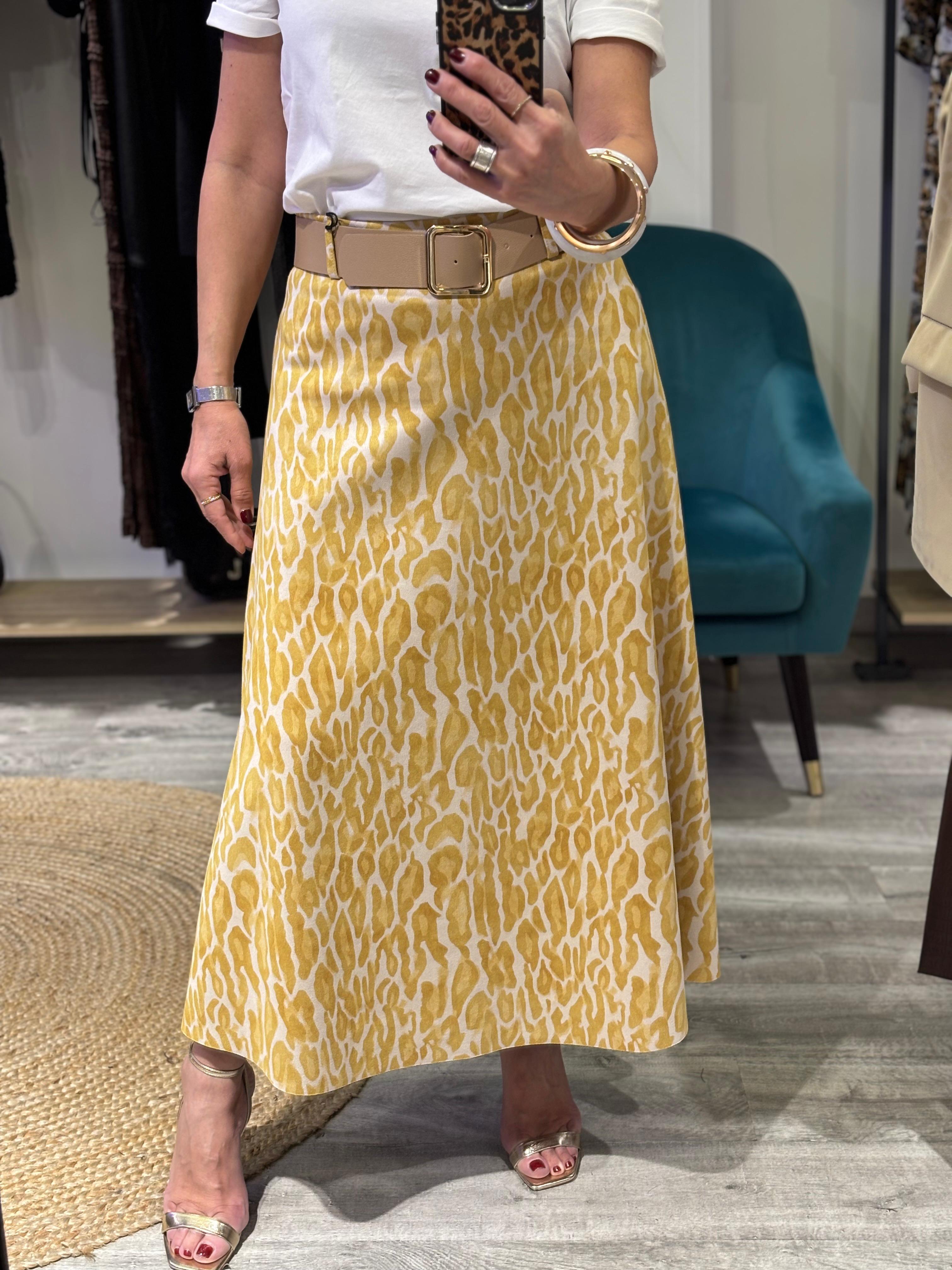 Falda estampado animal Print Amarilla