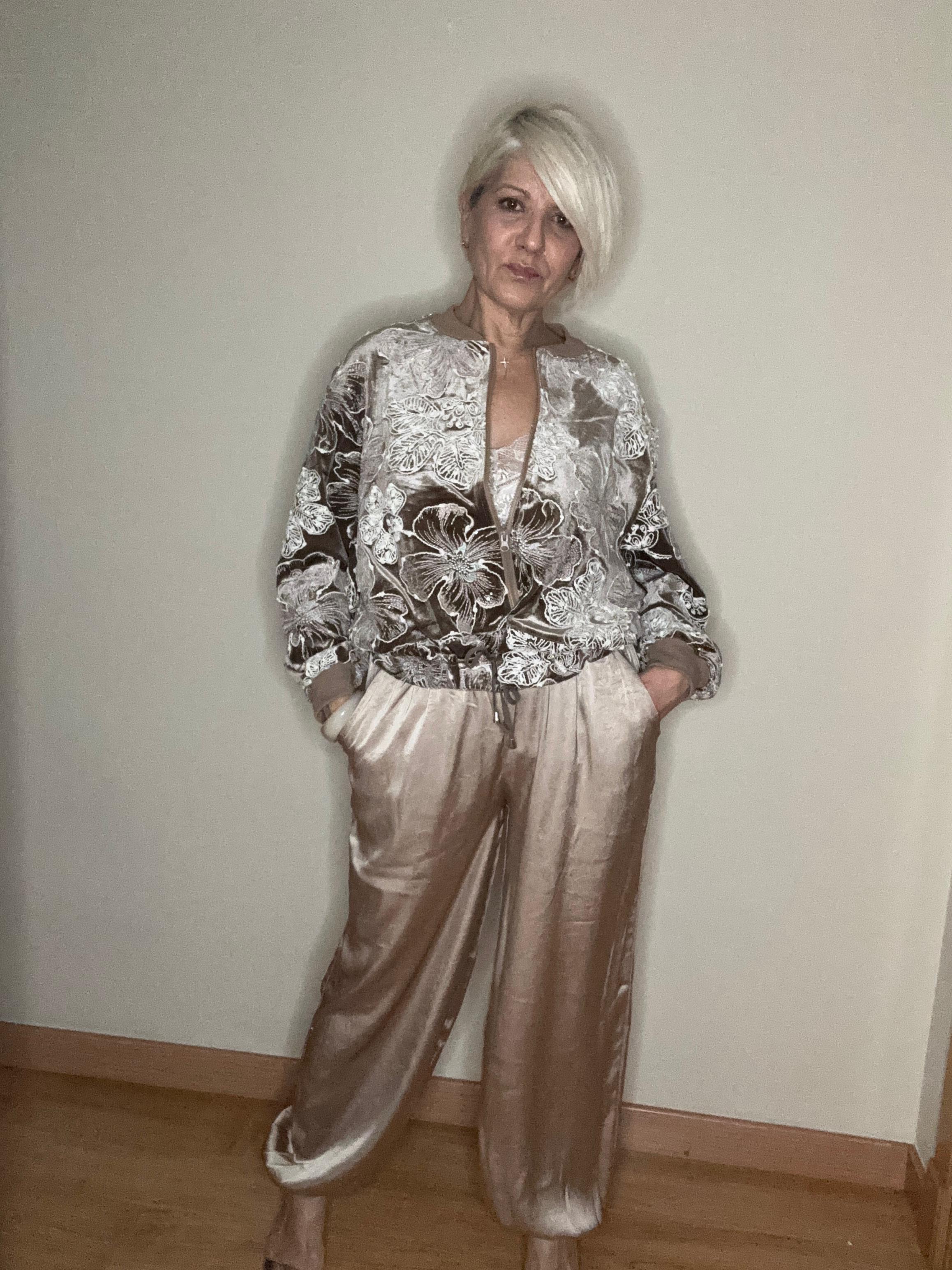 Pantalón bombacho Marfil