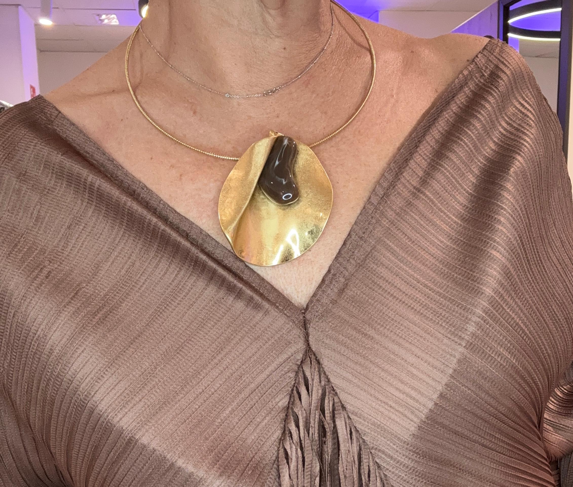 Gargantilla acero piedra  Agatha