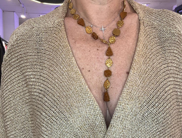 Collar acero Egipto piedras