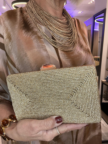 Bolso  mano cordón dorado