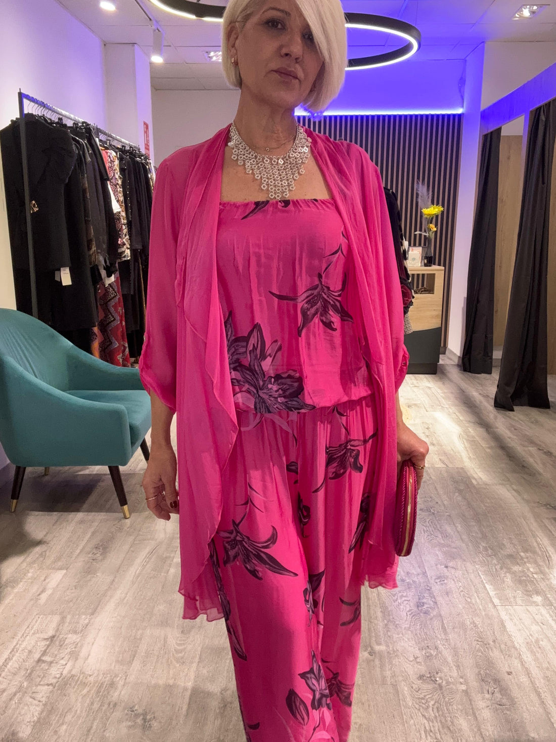 Mono y caftan seda Amares