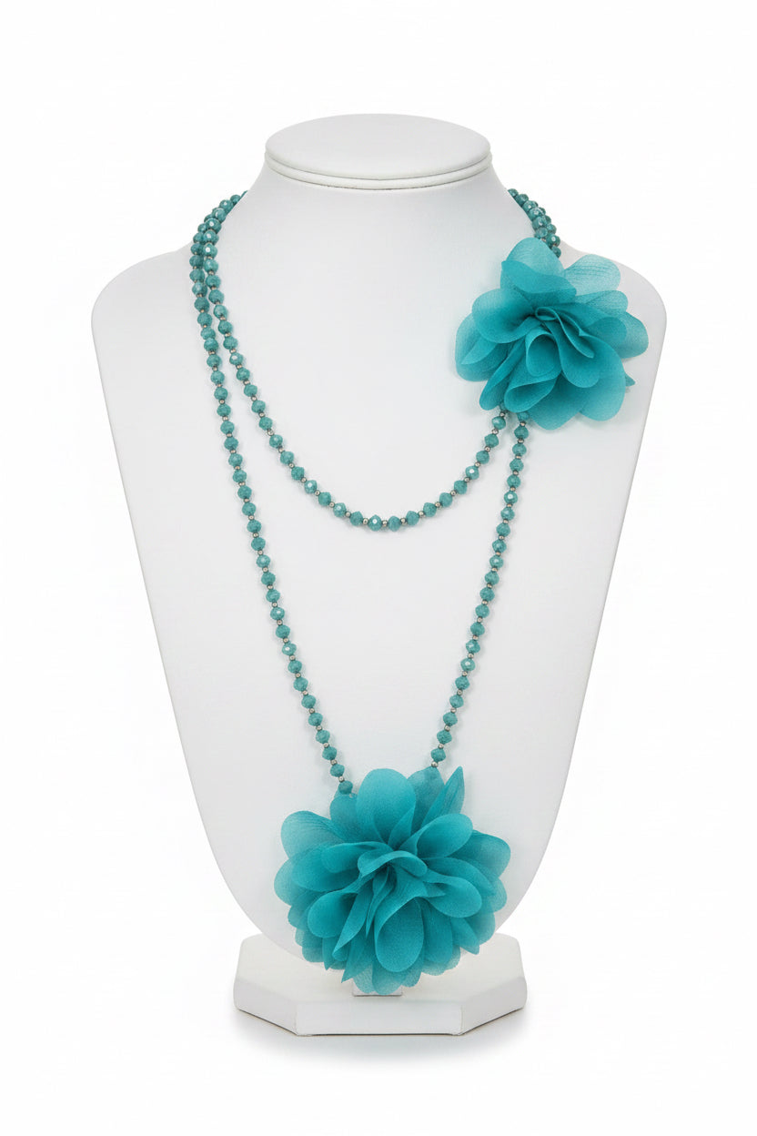 Collar Flor turquesa