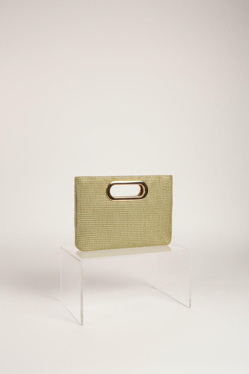 Bolso de  Mano Asas Dorado