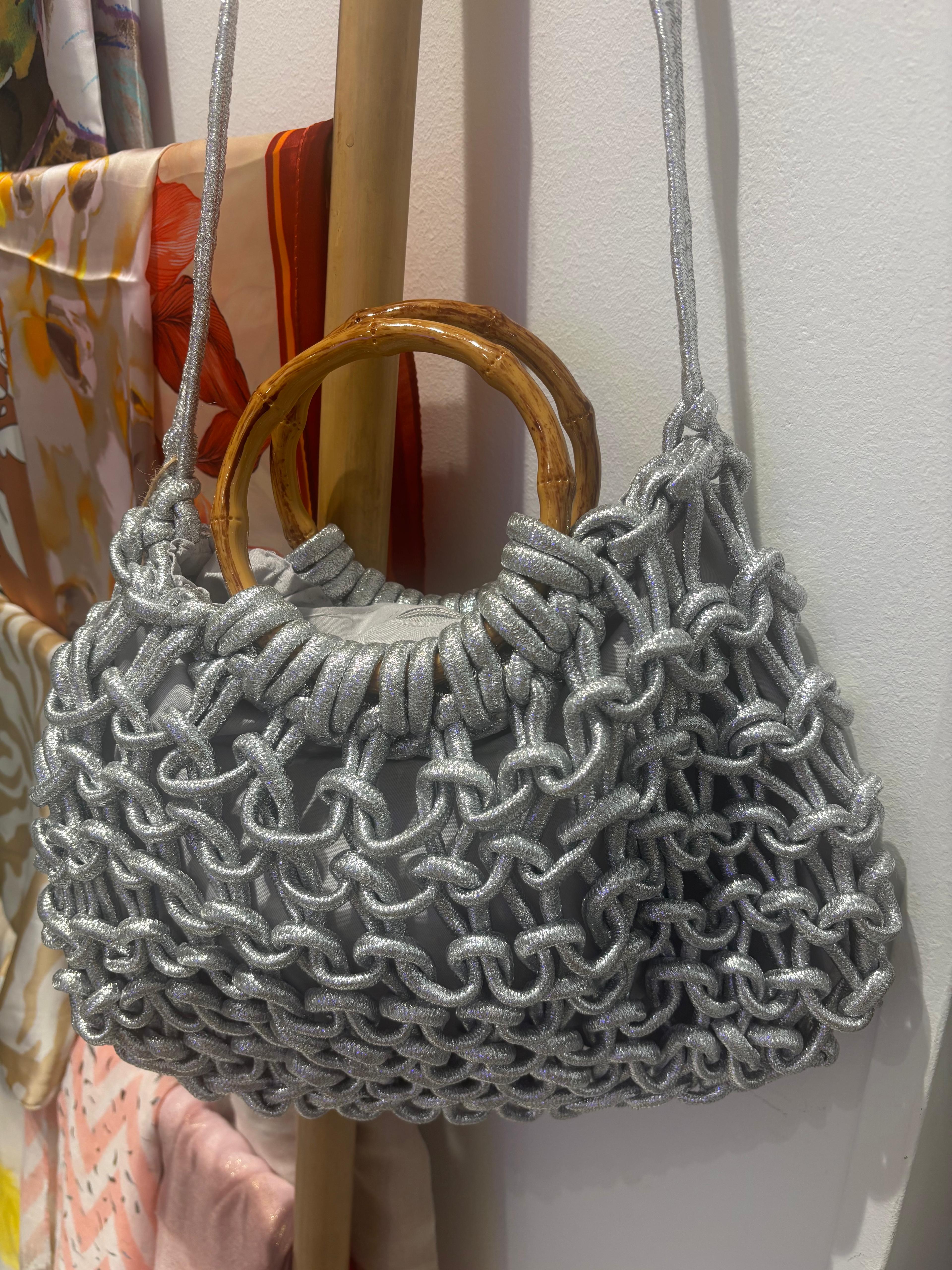 Bolso  Nudos  plata