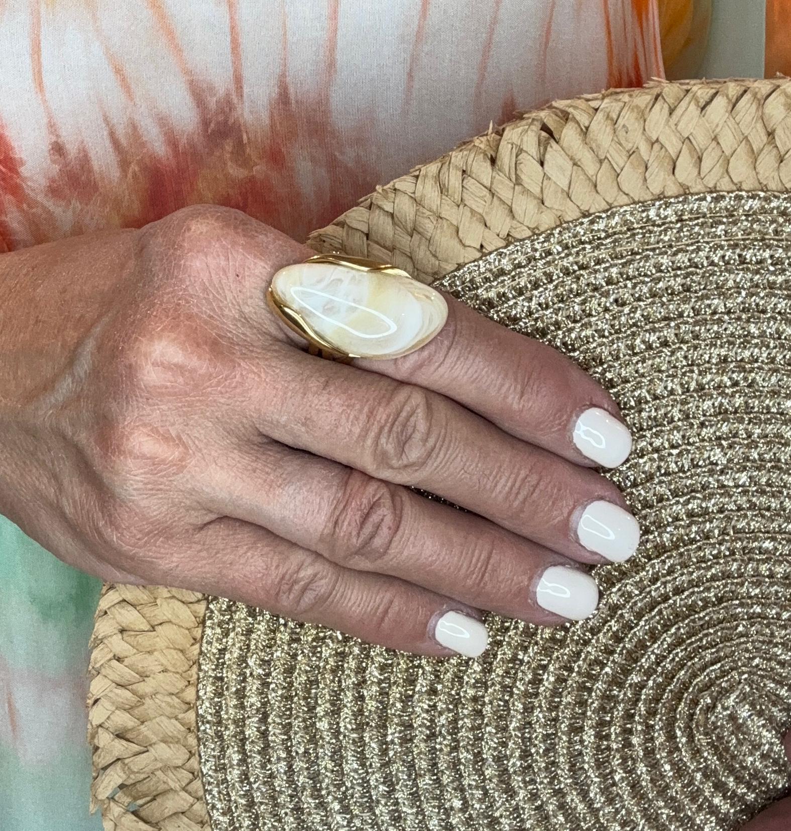 Anillo abierto acero Luna