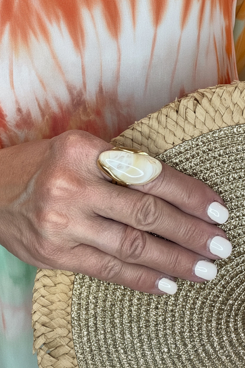 Anillo abierto acero Luna