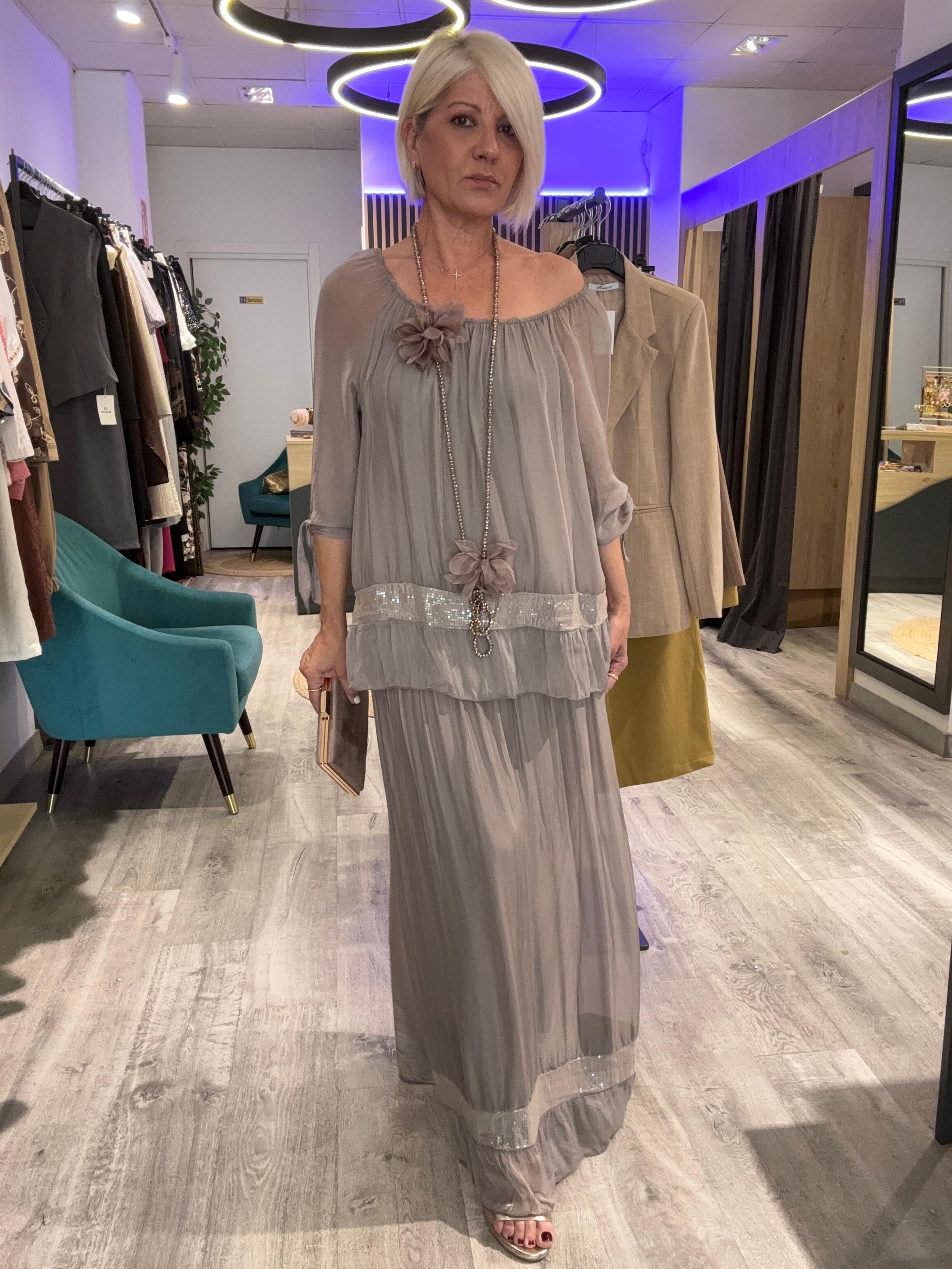 Vestido seda Estelar
