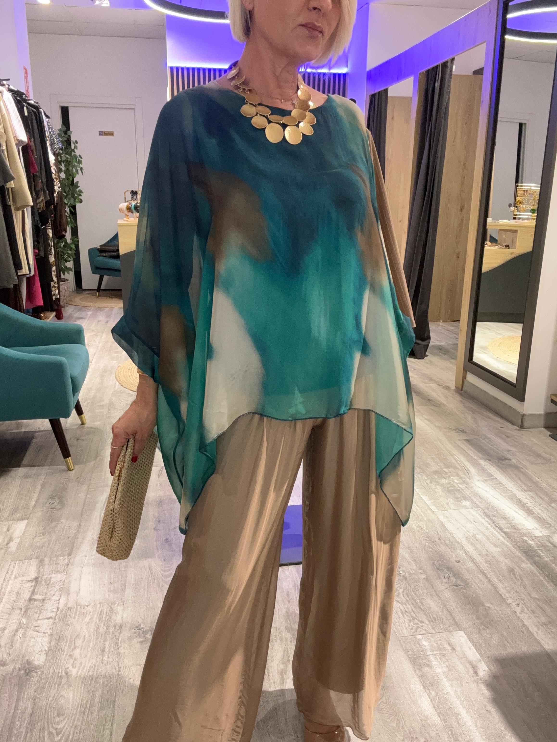 Conjunto seda Amazona
