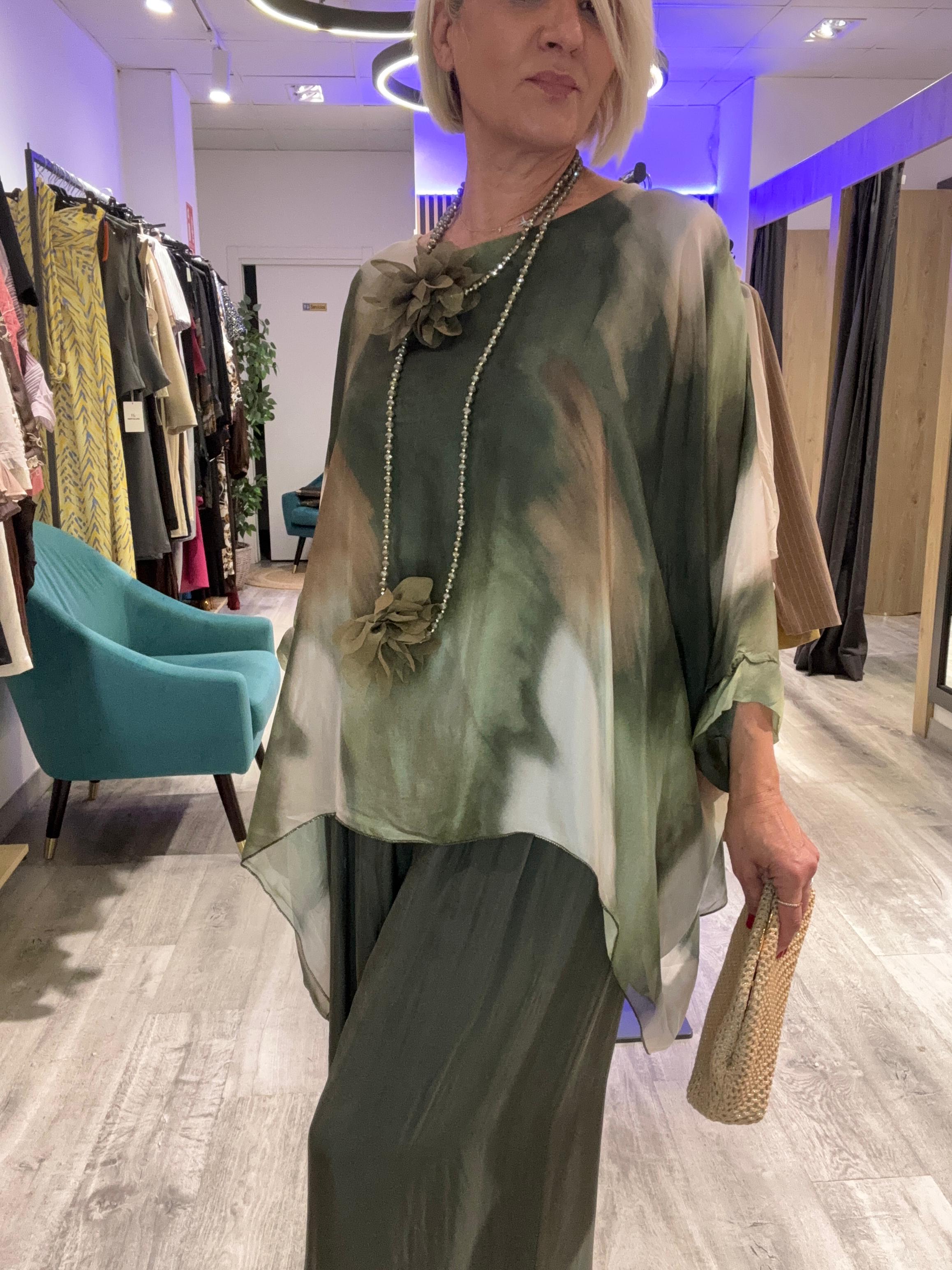 Conjunto seda Amazona