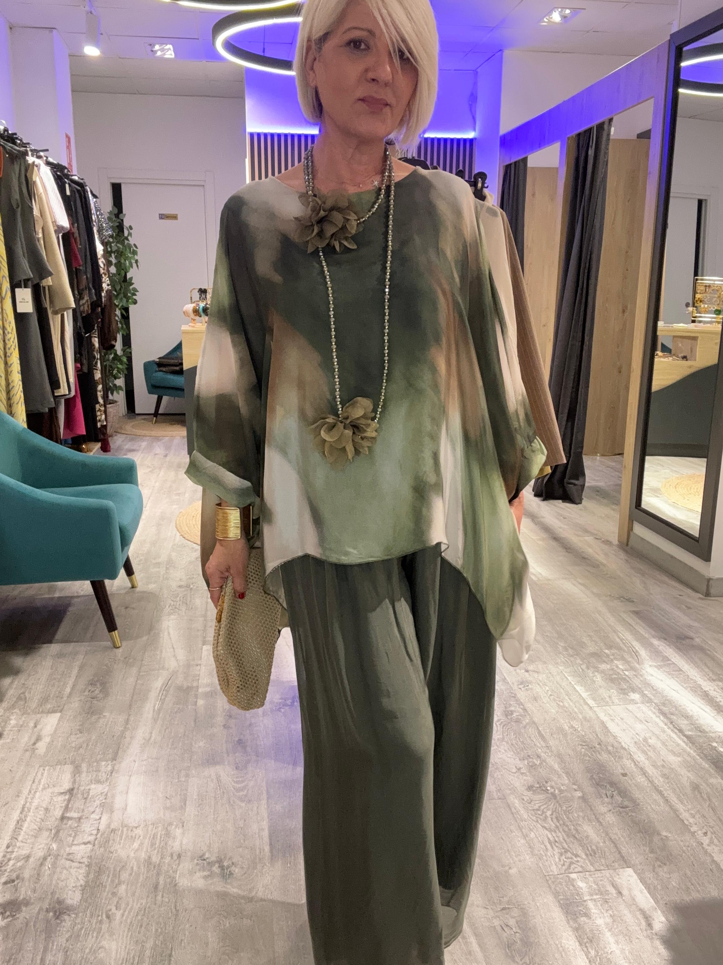 Conjunto seda Amazona