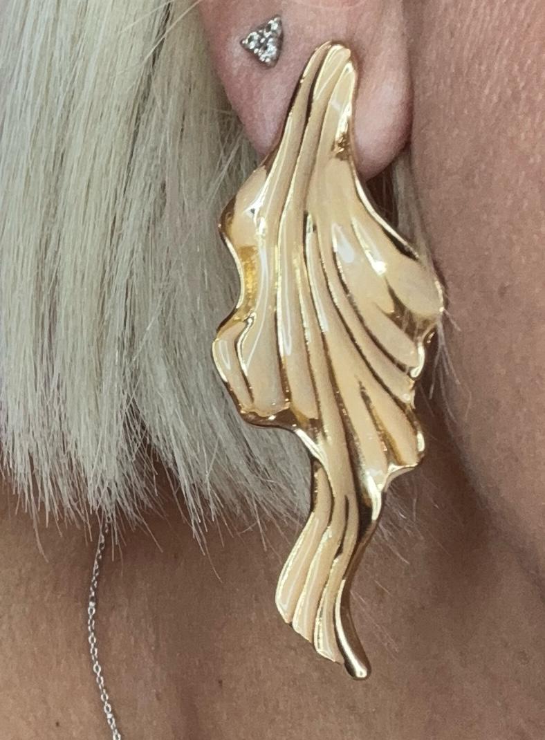 Pendientes acero hoja lacado