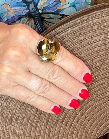 Anillo abierto piedra