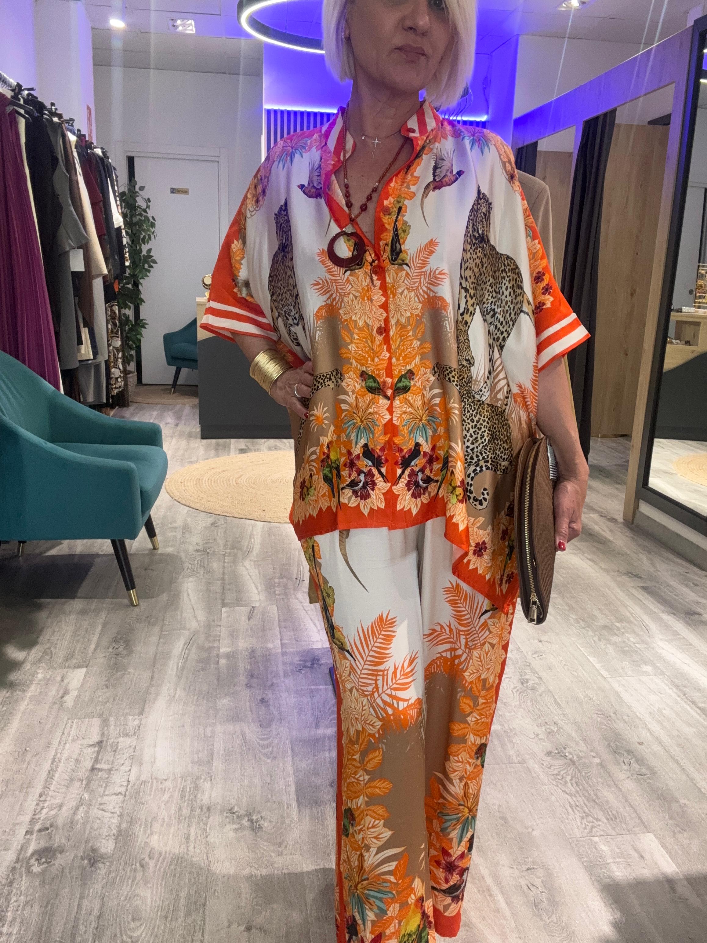 Conjunto blusa y pantalón Zabana