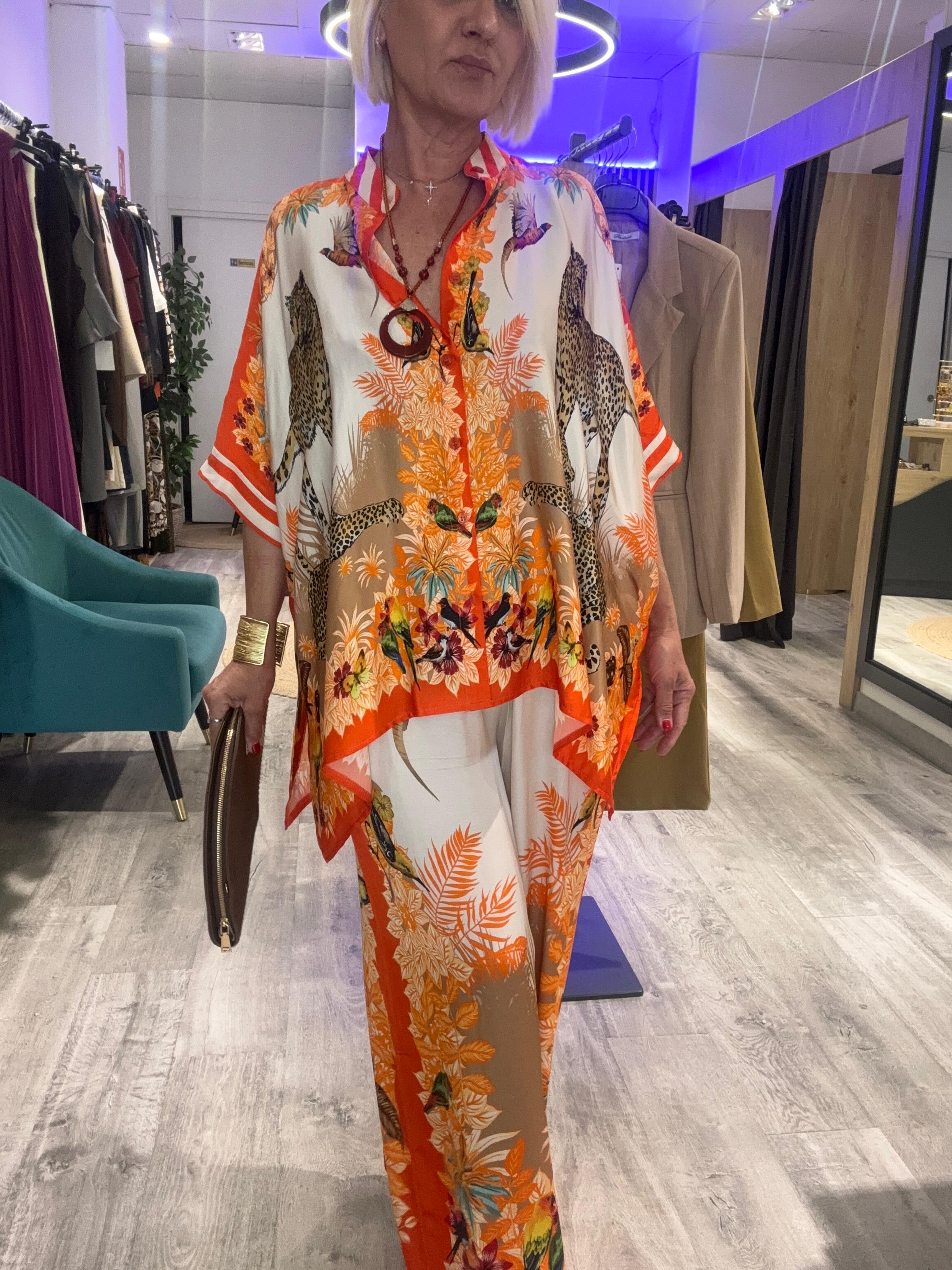 Conjunto blusa y pantalón Zabana