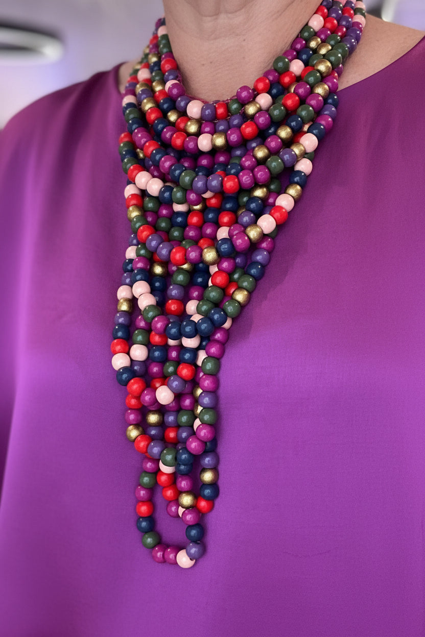 Collar cuentas cascada