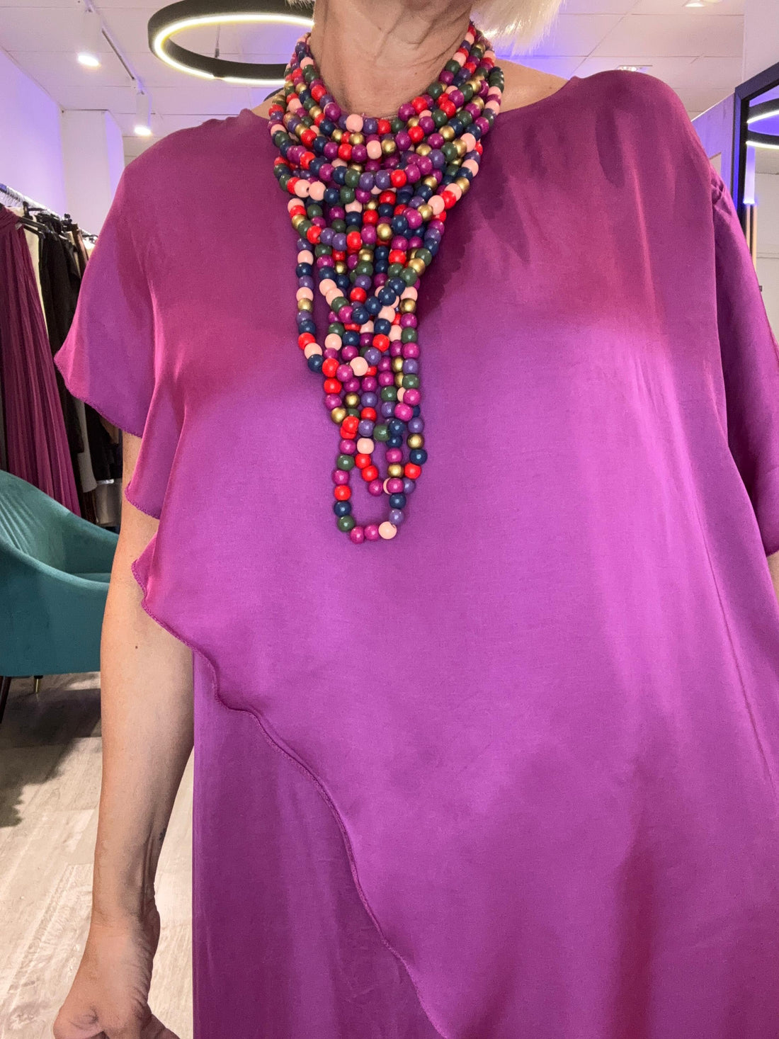 Conjunto satén Magenta