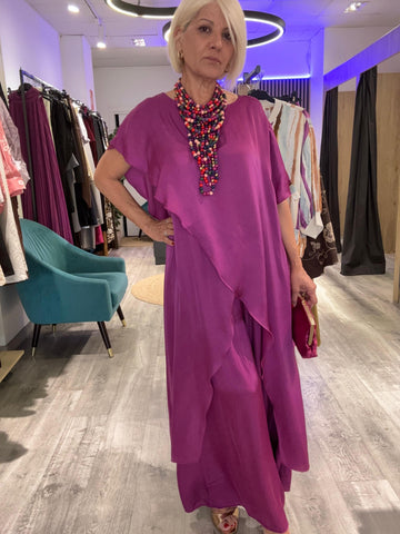 Conjunto satén Magenta