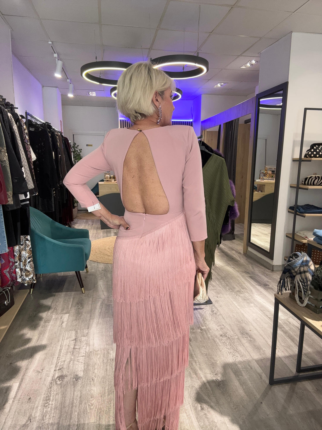 Vestido Athelier Rosa empolvado