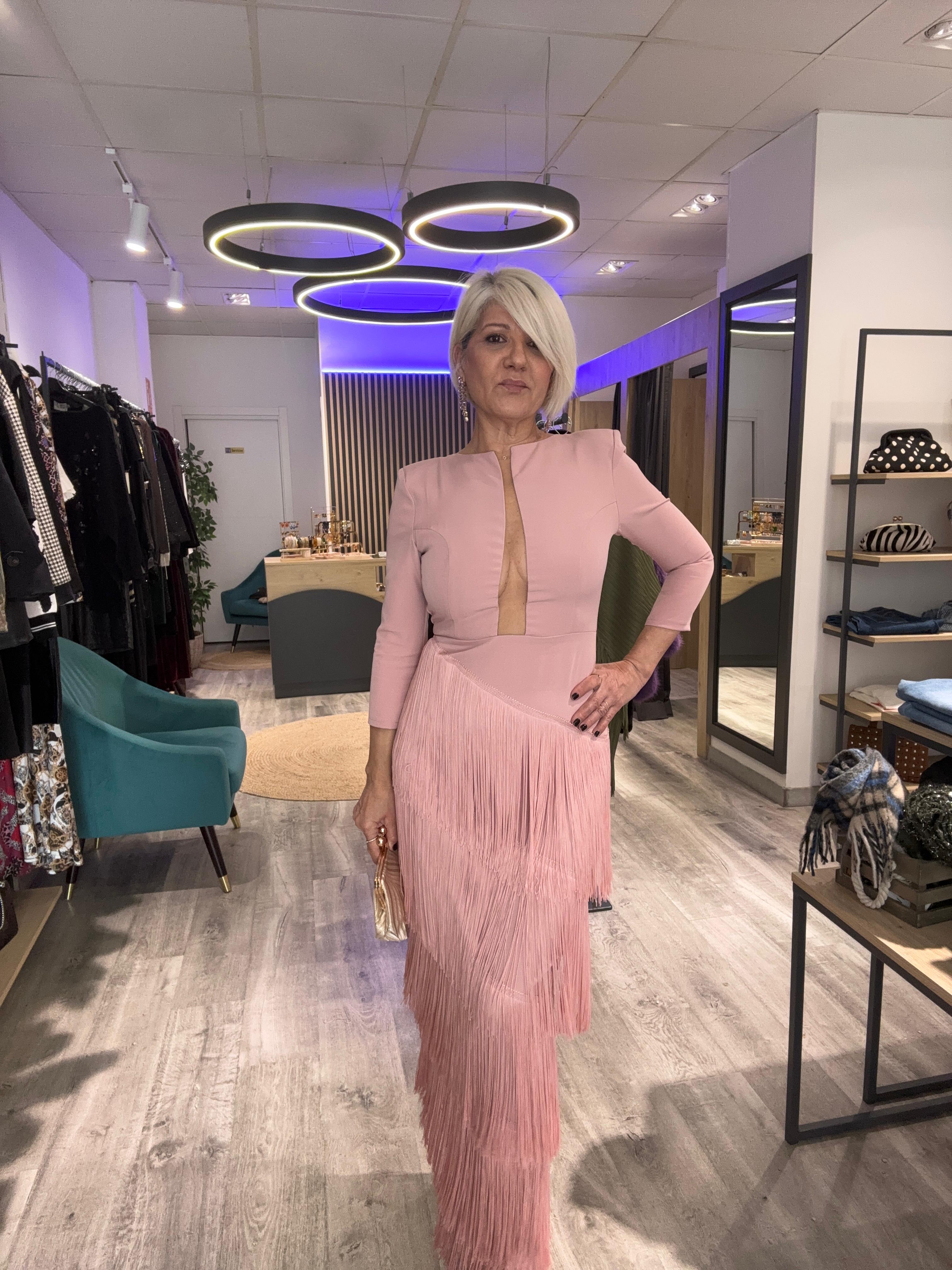 Vestido Athelier Rosa empolvado