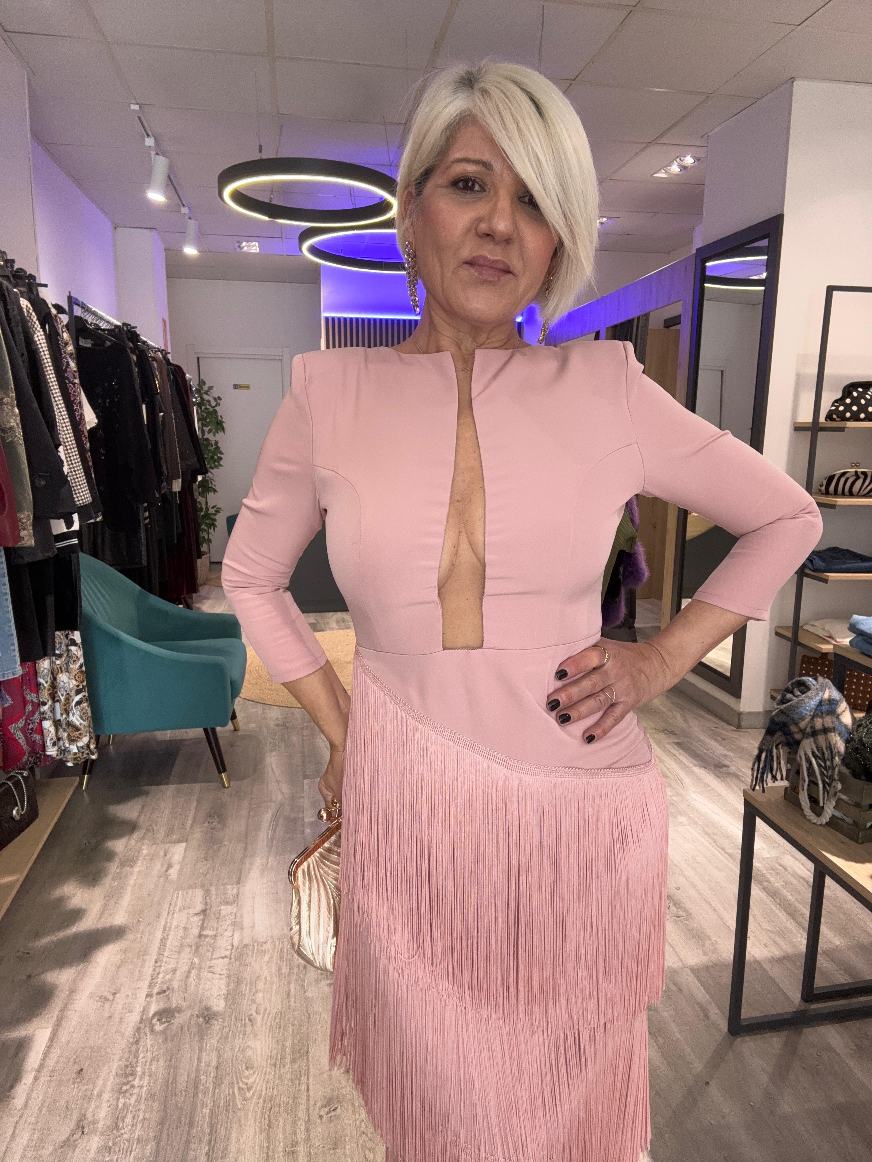 Vestido Athelier Rosa empolvado