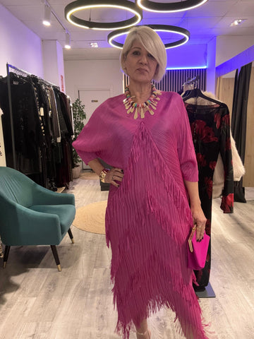 Vestido boho flecos Bugambilla