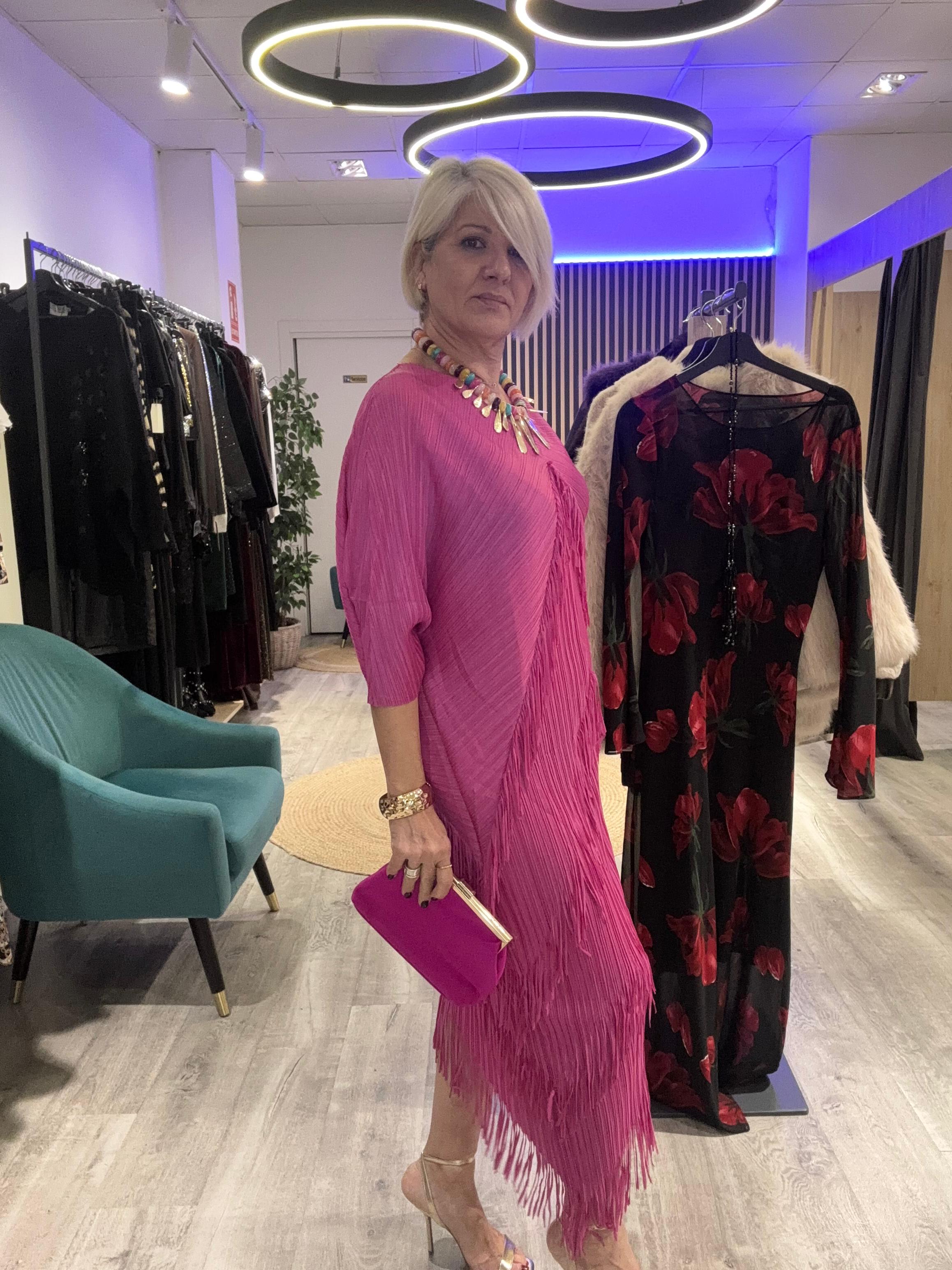 Vestido boho flecos Bugambilla